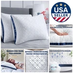 Breathable Microfiber Pillows Set 2 - Hotel Quality Cooling For Better Sleep. Fixed Price $79.79.