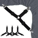 Siaomo Bed Sheet Holders Straps Fasteners 4PCS-TRIANGLE-BLACK, Set. Fixed Price $10.51.