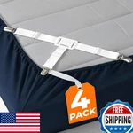 Cgk Unlimited Bed Sheet Holders - Adjustable Elastic Fasteners Metal Clips. Fixed Price $13.66.