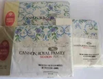 Vtg Cannon Royal Family Percale Fitted Flat Twin Sheet King Pillow Case Set Usa. Fixed Price $73.85.