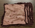 Country Living For Sears Pillow Sham 100% Cotton Brown Houndstooth & Polka Dots. Fixed Price $9.74.