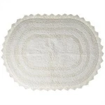 Design Imports White Square Crochet Bath Mat. Fixed Price $9.90.