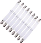 Cosmos Pack Of 8 Ajustable Fasteners Suspenders Gripper Elastic F, White. Fixed Price $20.73.