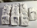 Set Of 17 Yves Delorme Etoile Cotton Modal Wash Cloths Face Towels - Turkey. Fixed Price $129.99.