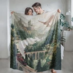 Plush Minky Blanket With Sherpa Back Warm Living Room Throw. Fixed Price $64.00.