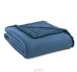 Shavel Micro Flannel Sherpa Blanket Smokey Mountain Blue Fullqueen 90"X. Fixed Price $59.99.