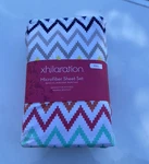 Xhilaration Microfiber Chevron Sheet Set Full 4-PIECE Wrinkle Resistant. Fixed Price $14.99.