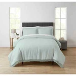 Better Homes & Gardens 3-PIECE Sage Textured Matelass Duvet Cover Set, King. Fixed Price $69.99.