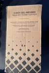 Bodipedic Aerofusion 2-INCH Gel-infused Memory Foam Topper Open Box. Fixed Price $42.00.