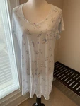 Carole Hochman Nightgown Xl Cotton Blend Knit Floral Thin Cool Feminine. Fixed Price $19.88.