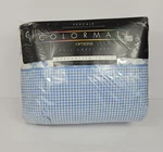 Percale Colormate Full Sheet Set Vtg Sears Blue Floral Nos Fitted Flat Pillow. Fixed Price $34.99.