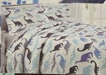 Home & Main Kids Quilt And Sham Set White Blue Dinosaur Pattern Twin Size. Fixed Price $25.00.