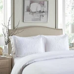 2 Pcs Embroidered Pillow Shams Decorative Microfiber Euro. Fixed Price $26.99.