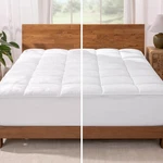 Bare Home Reversible Mattress Pad, 8-20" Deep Pocket, Breathable. Fixed Price $67.99.