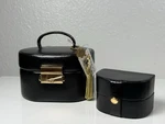 Nwt Wolf Designs Jewelry Box Black Embossed Leather Travel Lock And Key 2 Pc. Fixed Price $19.99.