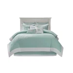 Harbor House Blue Oversized Cotton Jacquard Comforter Set Aqua Cal King. Fixed Price $253.01.