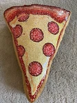 Pepperoni Pizza Slice Flip Sequin Fleece Kids Pillow Play Toy. Fixed Price $6.50.