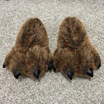 2007 Wishpets Grizzly Bear Paw Slippers Adult Size Large. Fixed Price $38.00.