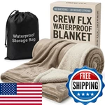 Crew Flx Waterproof Blanket For Bed Intimacy 80X 60 Queen Size Reversible. Fixed Price $65.34.