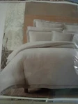 Charisma Luxury Khaki Pintuck Cotton/linen Full/queen Duvet Set 3PC Nip. Fixed Price $79.99.
