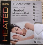 Biddeford Blankets Quilted Electric Washable Mattress Pad With Dual Controllers. Fixed Price $80.00.