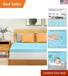 Queen Mattress Topper Cooling Gel Memory Foam Pressure Relief Soft Bedding. Fixed Price $168.07.