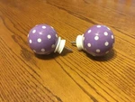 Pottery Barn Teen Dottie Drapery Finials Purple-nib. Fixed Price $27.99.