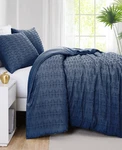 Southshore Dhara 2 Pc Textured Duvet Cover Set Twin/twin Xl Navy Blue Microfiber. Fixed Price $42.00.