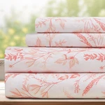 4 Pcs Queen Size Floral Pink Sheets Soft Long Lasting 100% Brushed Bed Set. Fixed Price $40.79.
