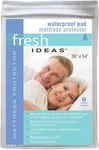 Fresh Ideas Waterproof Pad Mattress Protector, 36" X 54", White. Fixed Price $16.37.