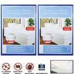 2 Queen Size Mattress Protector Waterproof Soft Anti Bug Zippered Cover. Fixed Price $36.99.
