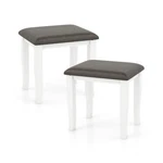 Faux Leather Vanity Stool Chair Set Of 2 For Makeup And Living Room-gray. Fixed Price $79.67.