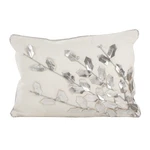 Saro 2081.S1218B Metallic Poinsettia Branch Design Holiday Cotton Throw Pillow. Fixed Price $20.94.