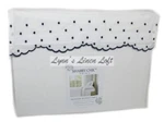Shabby Chic Black Polka Dot Embroidered Queen Sheet Set Cotton New Scalloped. Fixed Price $99.99.