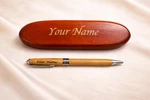 Personalized Wooden Set With Case Custom Name Engraved Bamboo Pen.... Fixed Price $15.99.