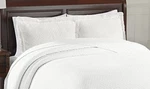 Two Lamont Home Woven Jacquard Standard Pillow Shams White Cotton New Nwt. Fixed Price $59.99.