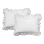 Fresh Ideas Ruffled Bed Pillow Shams With Embroidered Eyelet Detail, Standard.... Fixed Price $20.00.