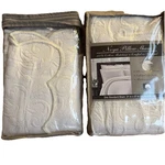 Lamont Home Noya Standard Pillow Shams Ivory Set Of 2 100% Cotton Matelasse Nos. Fixed Price $40.41.