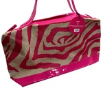 Zebra Animal Print Spring Safari Tote Bag Pink Beige By Brentwood New. Fixed Price $24.99.