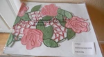 New Rose Bouquet #16623 Pink Green Floral Home Tablerunner. Fixed Price $15.51.
