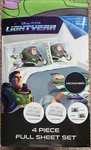 4 Piece Full Sheet Bed Set, Disney Pixar Lightyear, Microfiber, New. Fixed Price $20.50.