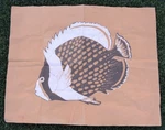 Vintage Fish Artwork On Fabric Panel Signed: Joan Rose 1981 Tropical Unframe. Fixed Price $24.99.