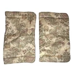 Croscill Home Damask King Floral Pillow Shams Beige Pink Green Rope Trim 25X32. Fixed Price $49.60.