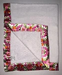 Vera Bradley Lilli Bell White Floral Satin Baby Blanket D5. Fixed Price $24.99.