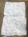 2 Sferra Italy Boudoir Pillow Sham Blue Floral Linen Cotton Cottage Shabby Chic. Fixed Price $34.99.