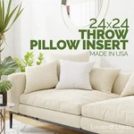 24X24" Throw Pillow Insert Sham Square Euro Stuffing Premium Quality Usa. Fixed Price $38.09.