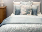 $295 Rare Kevin O'brien Studion Leopard King Shams Sateen Whimsical Blue Grey. Fixed Price $199.00.