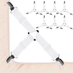 Vivinin 8 Pcs Sheet Straps With Metal Clips, Triangle Bed White. Fixed Price $10.29.