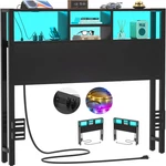 Aheaplus For Twin Size Bed Storage Headboards Outlets Usb Ports And. Fixed Price $147.04.