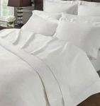 Sferra Classico White Euro Sham Solid Hemstitching Flange 100% Linen Italy New. Fixed Price $70.00.